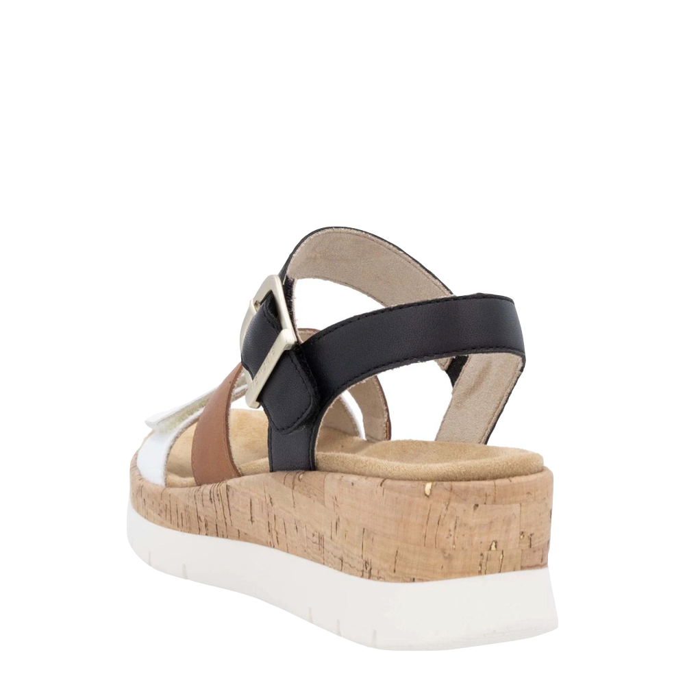 Heel view of Remonte Gizela 50 Wedge Sandal for women.