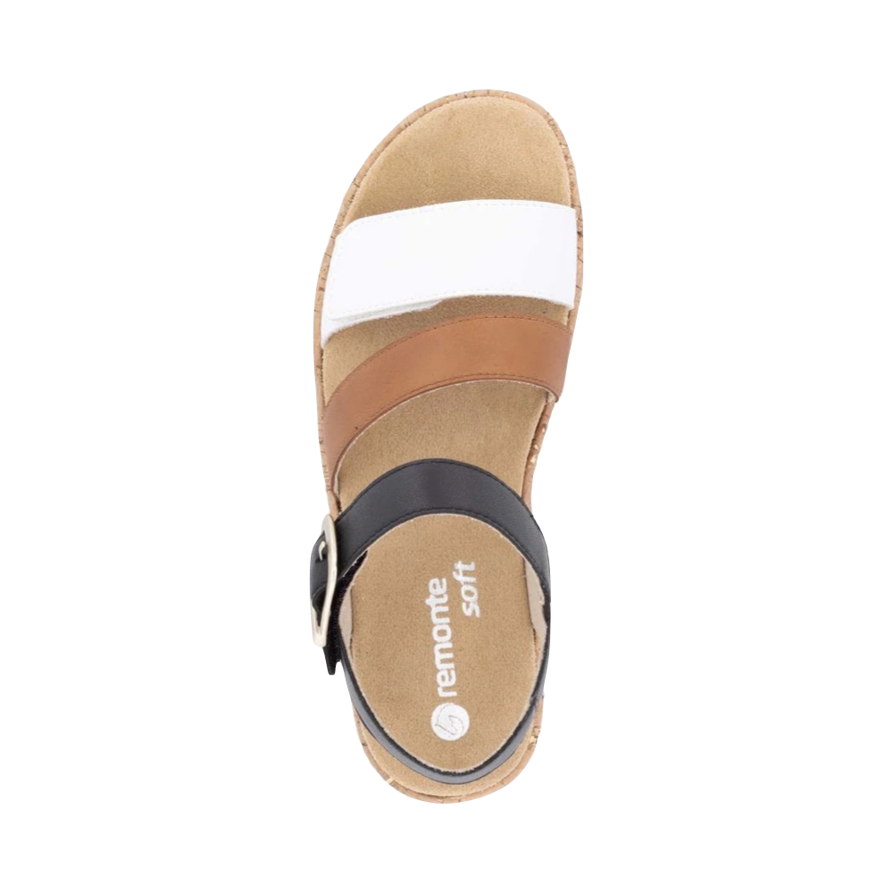 Top-down view of Remonte Gizela 50 Wedge Sandal for women.