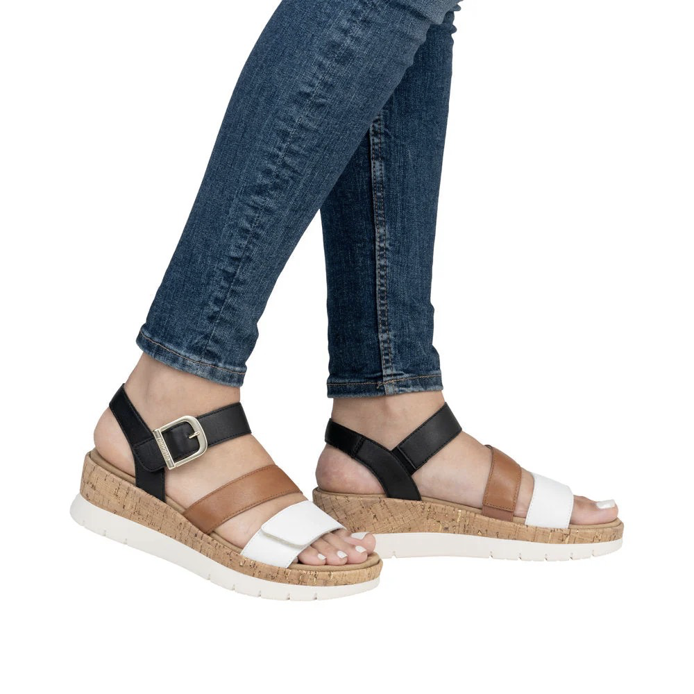 Model view of Remonte Gizela 50 Wedge Sandal for women.