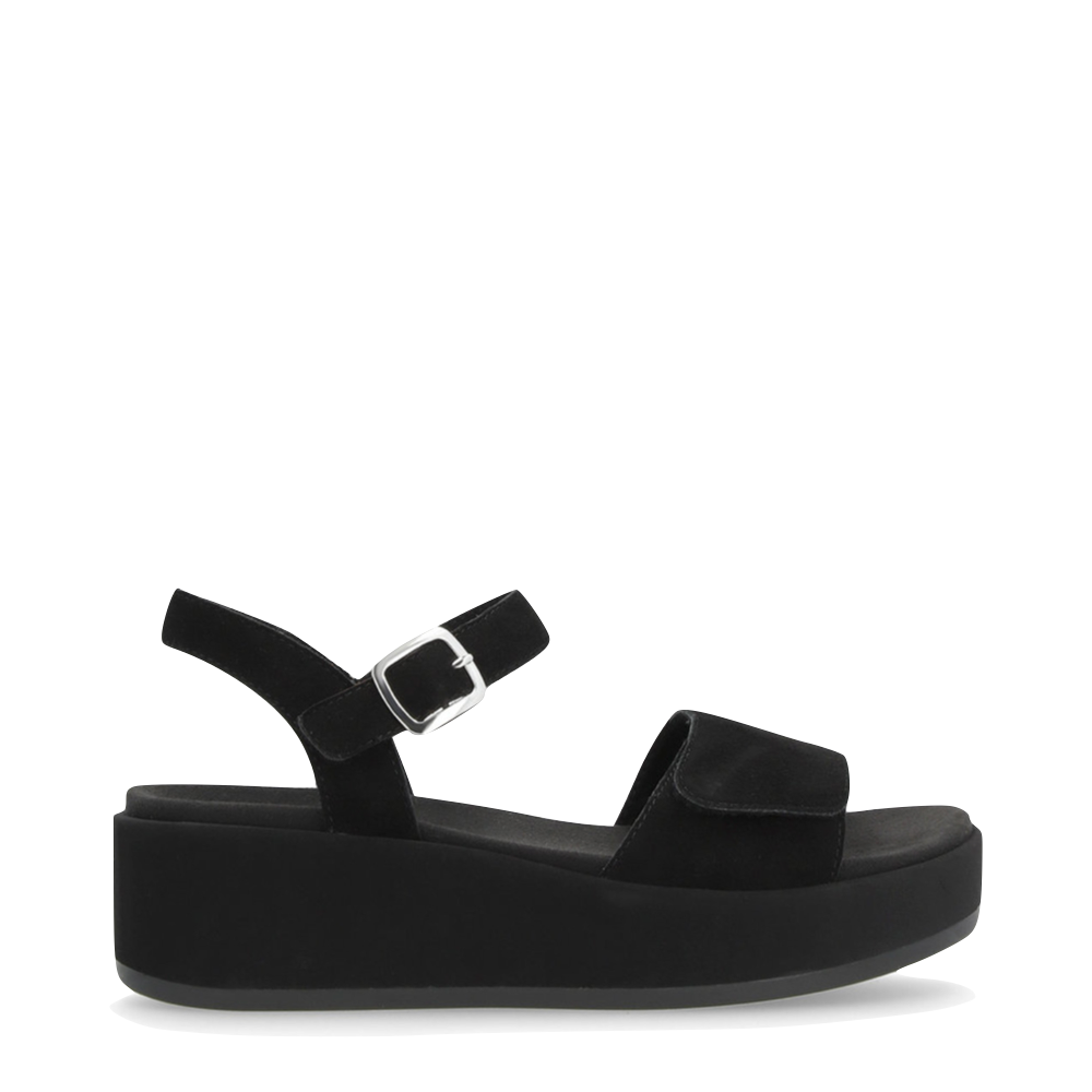 Side (right) view of Remonte 50 Platform Wedge Sandal for women.