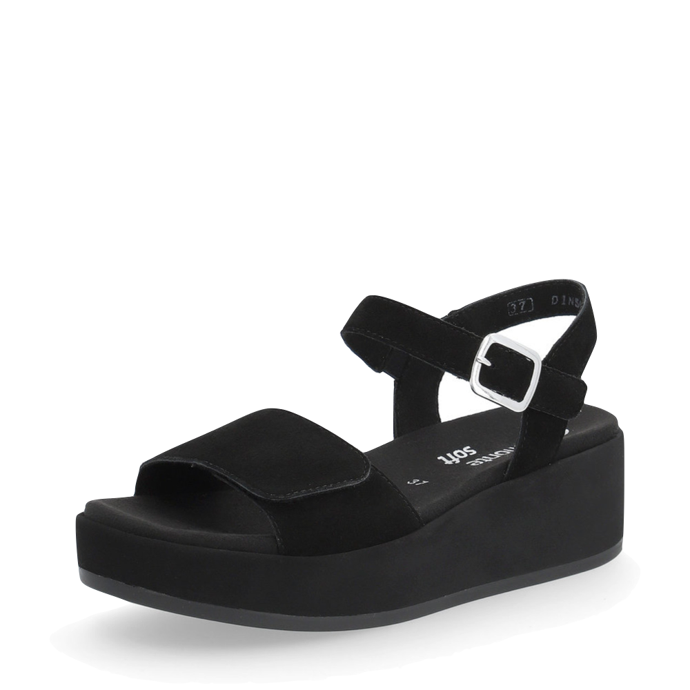 Toe view view of Remonte 50 Platform Wedge Sandal for women.
