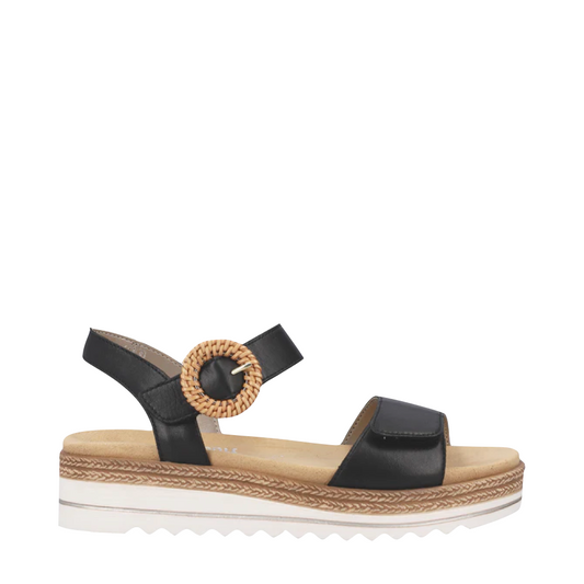Side (right) view of Remonte 52 Platform Sandal for women.