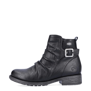 Remonte Women's Erin 82 Low Side Zip Waterproof Boot in Black