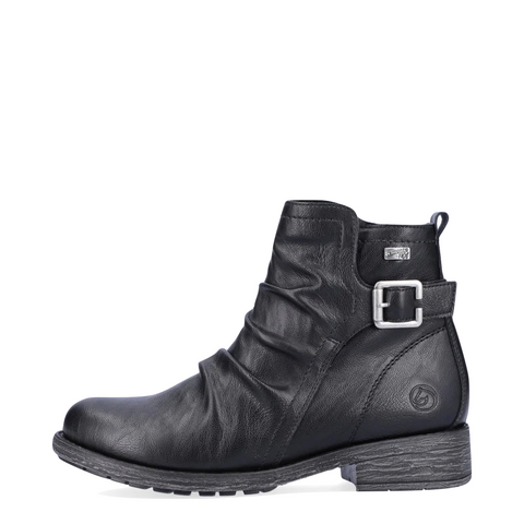 Remonte Women's Erin 82 Low Side Zip Waterproof Boot in Black