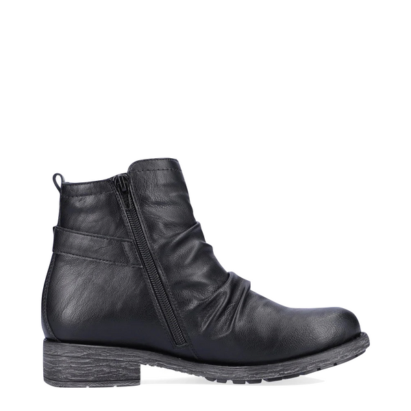 Remonte Women's Erin 82 Low Side Zip Waterproof Boot in Black