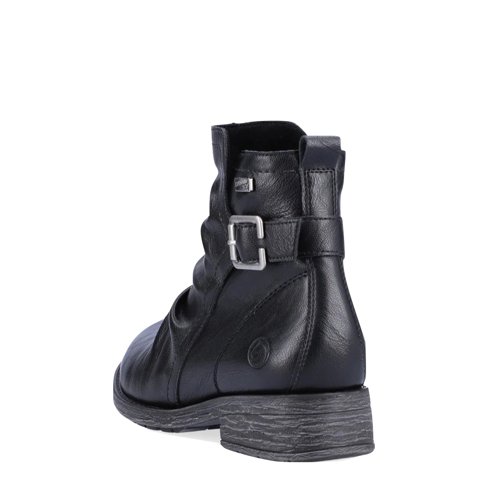 Remonte Women's Erin 82 Low Side Zip Waterproof Boot (Black)