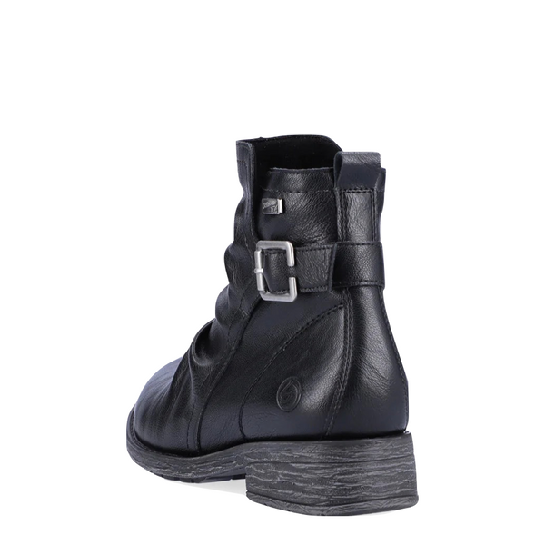 Remonte Women's Erin 82 Low Side Zip Waterproof Boot in Black
