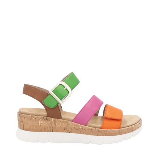 Side (right) view of Remonte Gizela 50 Wedge Sandal for women.