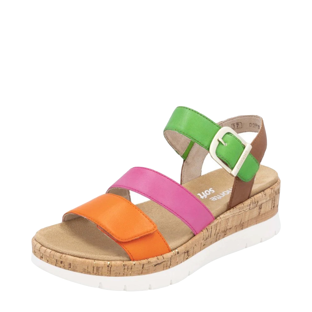 Toe view of Remonte Gizela 50 Wedge Sandal for women.