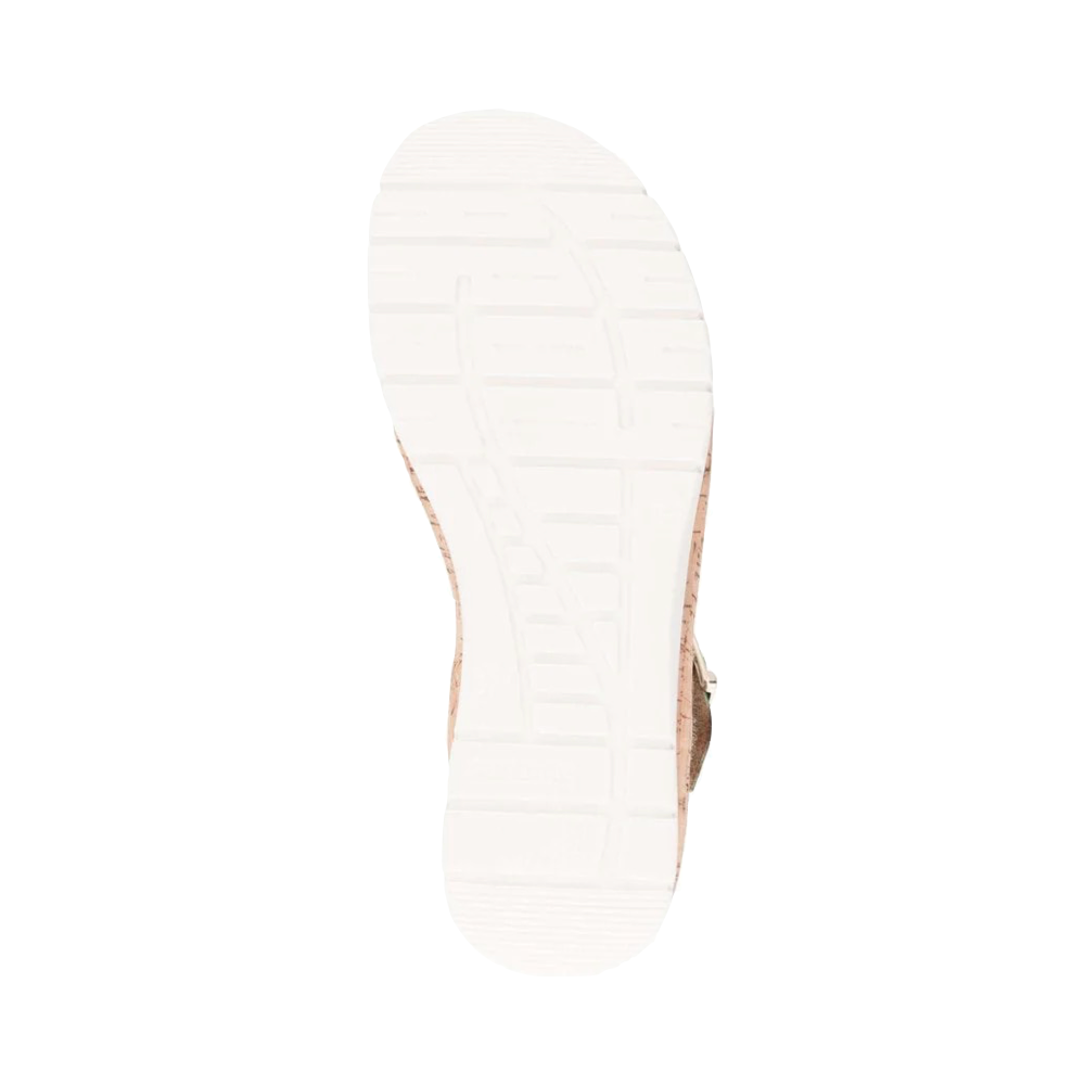 Bottom view of Remonte Gizela 50 Wedge Sandal for women.