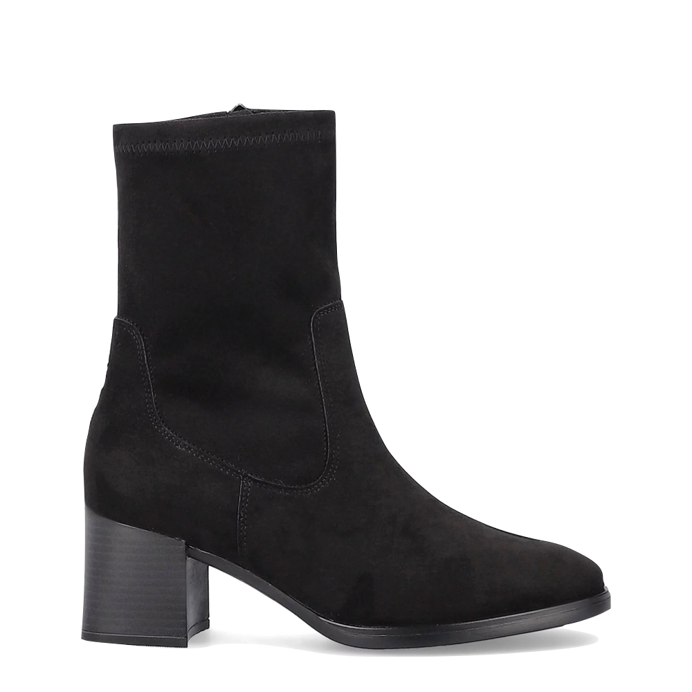 Remonte Women's Gwyneth 70 Mid Leather Side Zip Boot (Black)