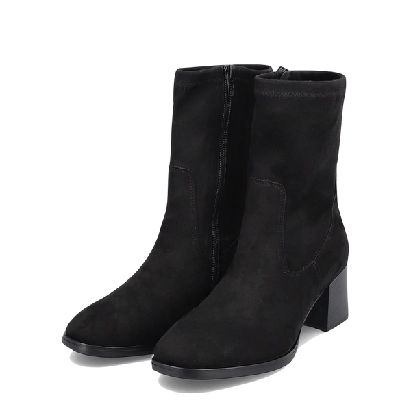 Remonte Women's Gwyneth 70 Mid Leather Side Zip Boot (Black)