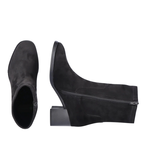 Remonte Women's Gwyneth 70 Mid Leather Side Zip Boot (Black)
