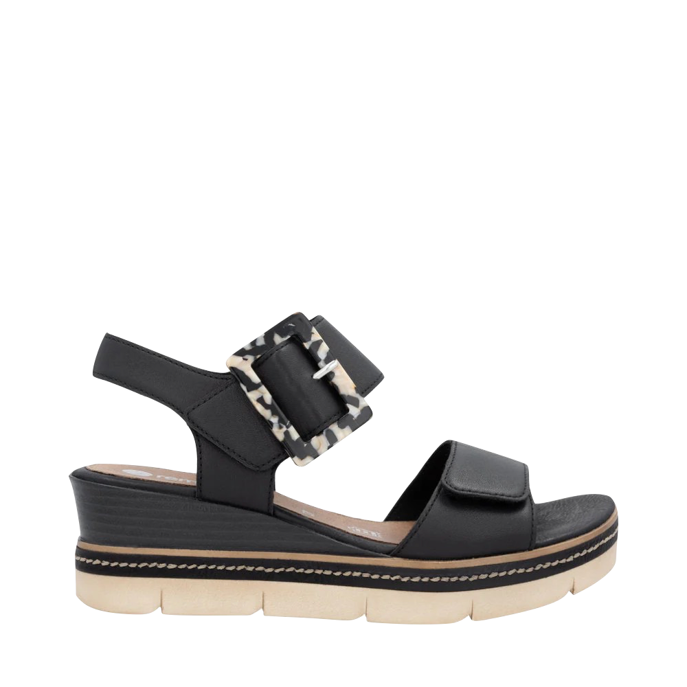 Side (right) view of Remonte Jerilyn 53 Wedge Sandal for women.