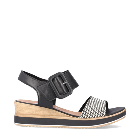 Side (right) view of Remonte Jerilyn 53 Wedge Sandal for women.