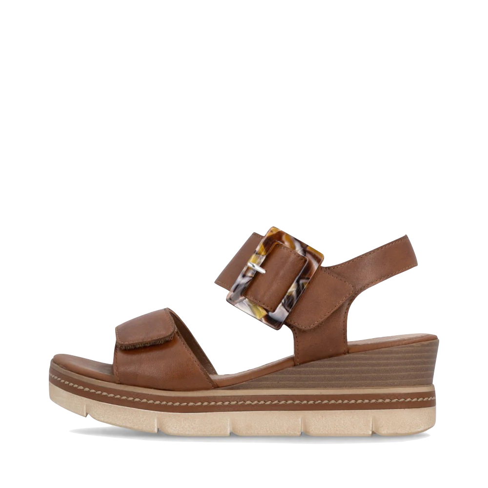 Side (left) view of Remonte Jerilyn 53 Wedge Sandal for women.
