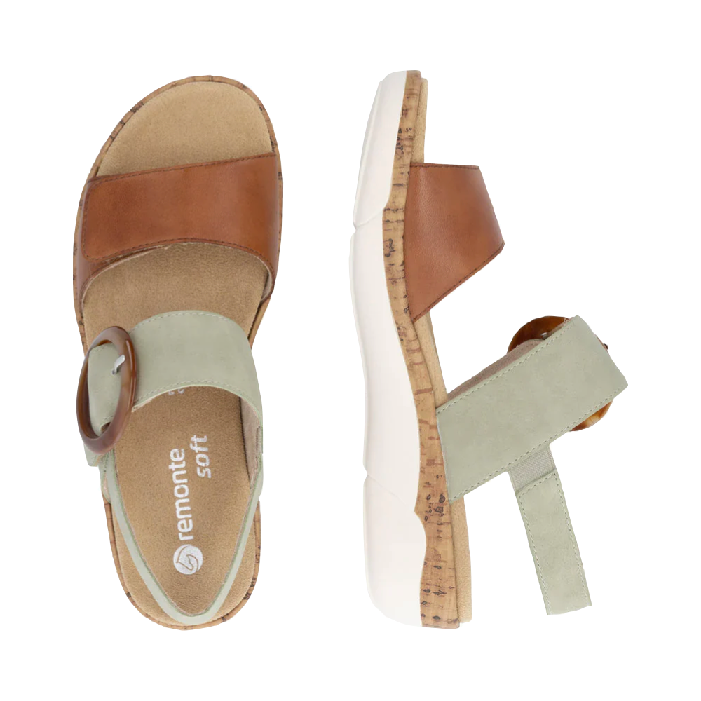 Top-down and side view of Remonte Jocelyn 53 Sandal for women.