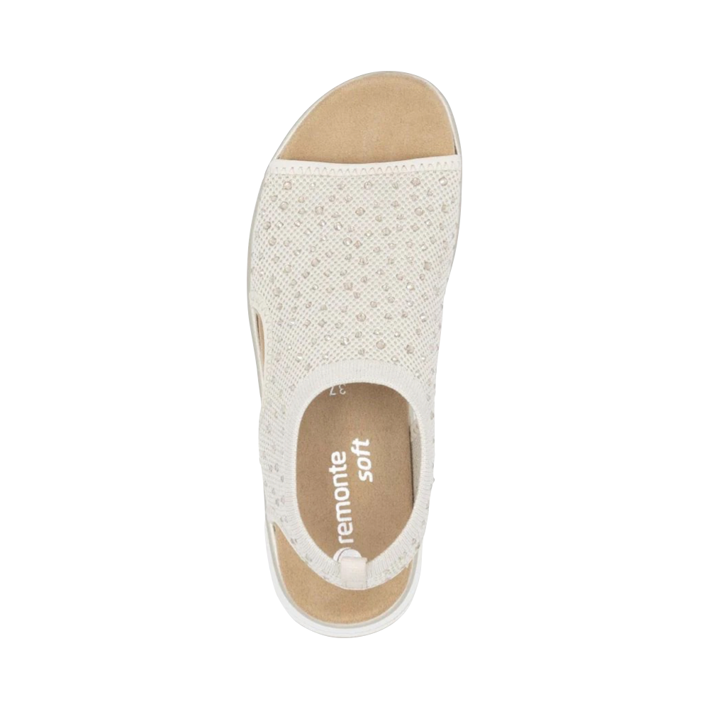 Top-down view of Remonte Jocelyn 55 Slip On Stretch Sandal for women.