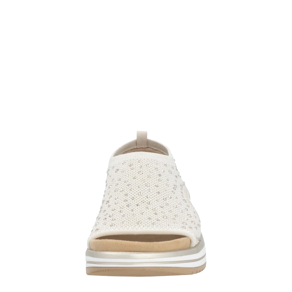 Front view of Remonte Jocelyn 55 Slip On Stretch Sandal for women.