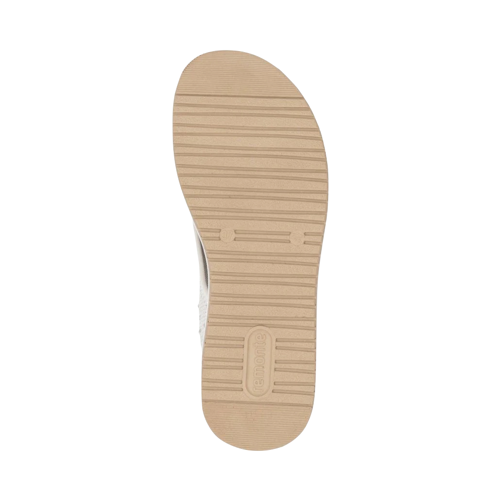 Bottom view of Remonte Jocelyn 55 Slip On Stretch Sandal for women.