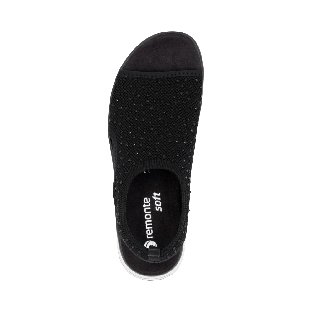Top-down view of Remonte Jocelyn 55 Slip On Stretch Sandal for women.