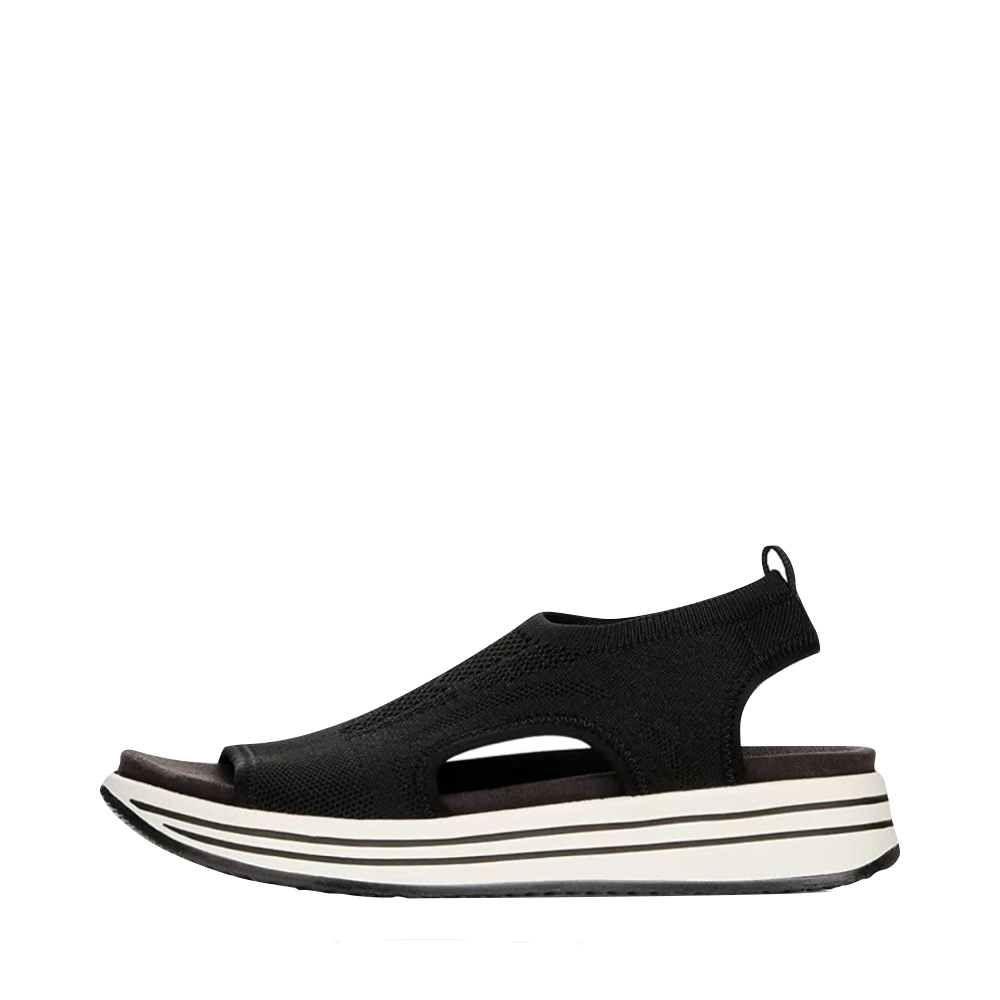 Remonte Women's Jocelyn 55 Stretch Slip On Sandal (Black)