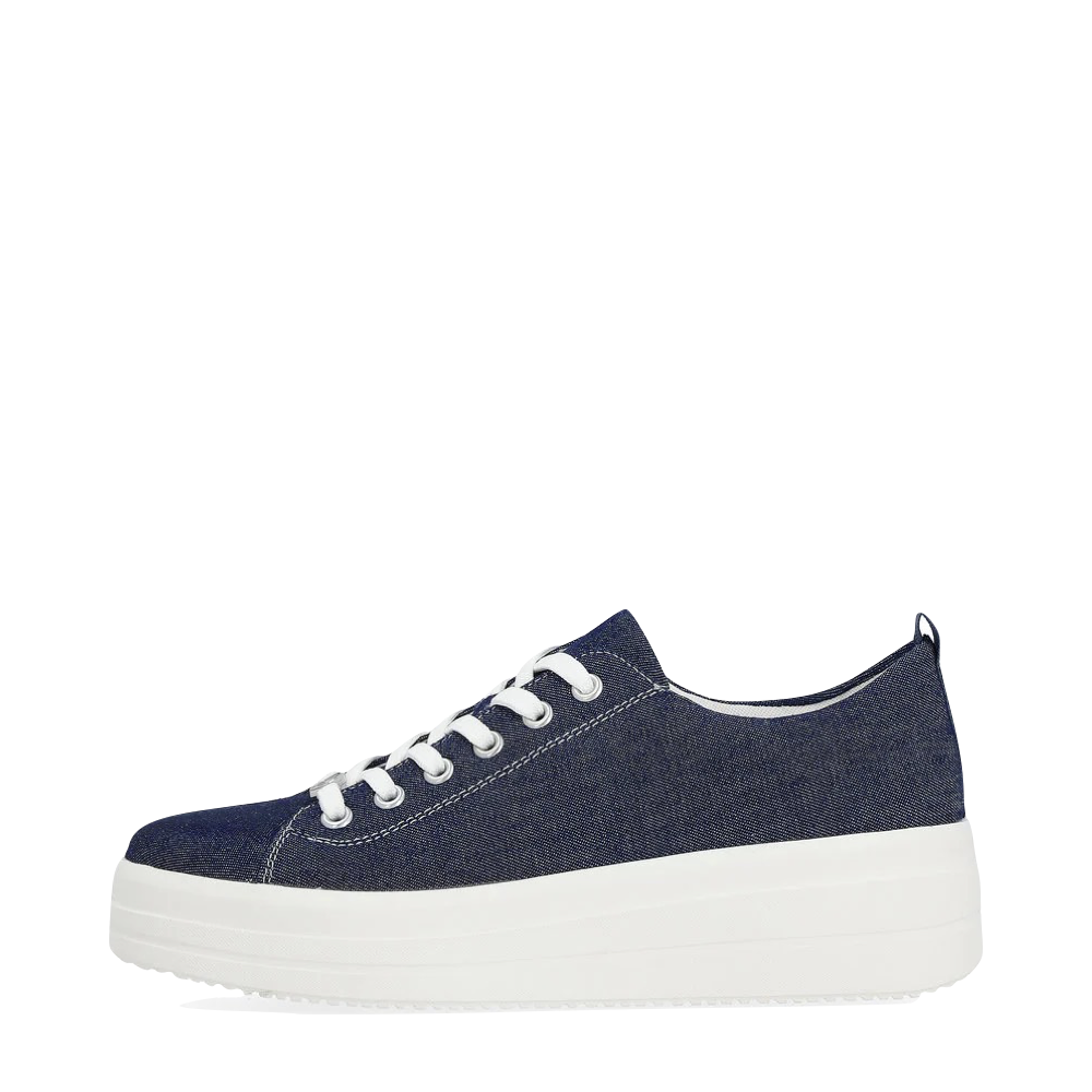 Side (left) view of Remonte Julia 03 Platform Sneaker for women.