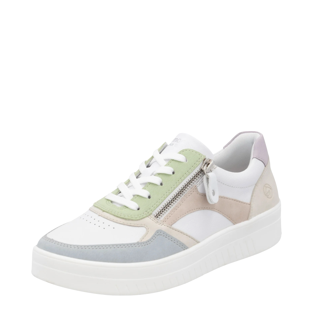 Mudguard and Toe view of Remonte Kendra 01 Sneaker for women.