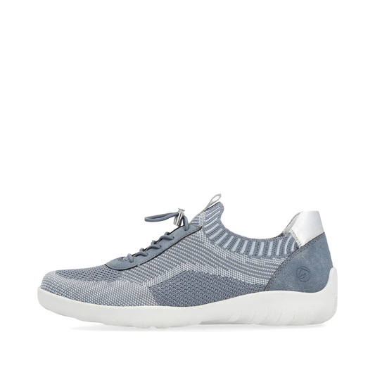 Side (left) view of Remonte Liv 18 Knit Sneaker for women.