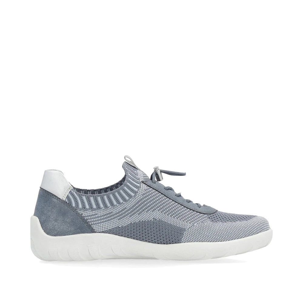 Side (right) view of Remonte Liv 18 Knit Sneaker for women.