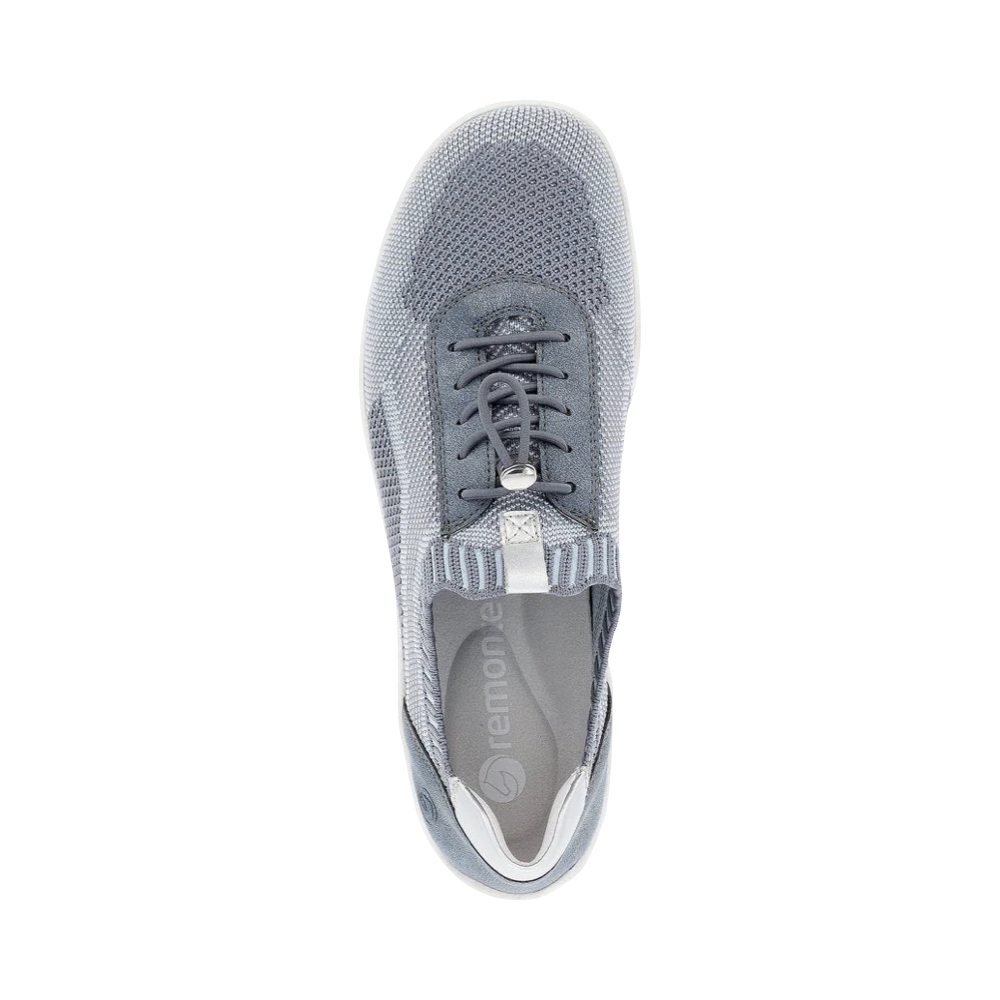 Top-down view of Remonte Liv 18 Knit Sneaker for women.