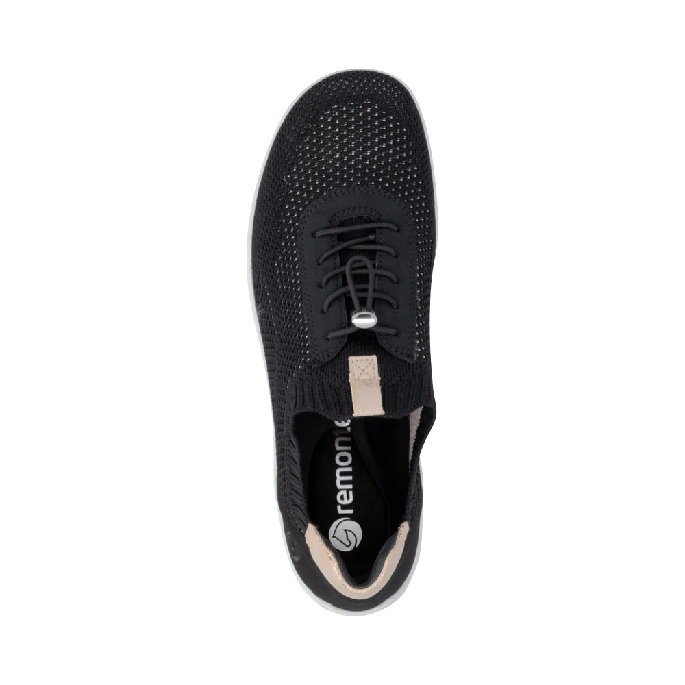 Top-down view of Remonte Liv 20 Knit Sneaker for women.