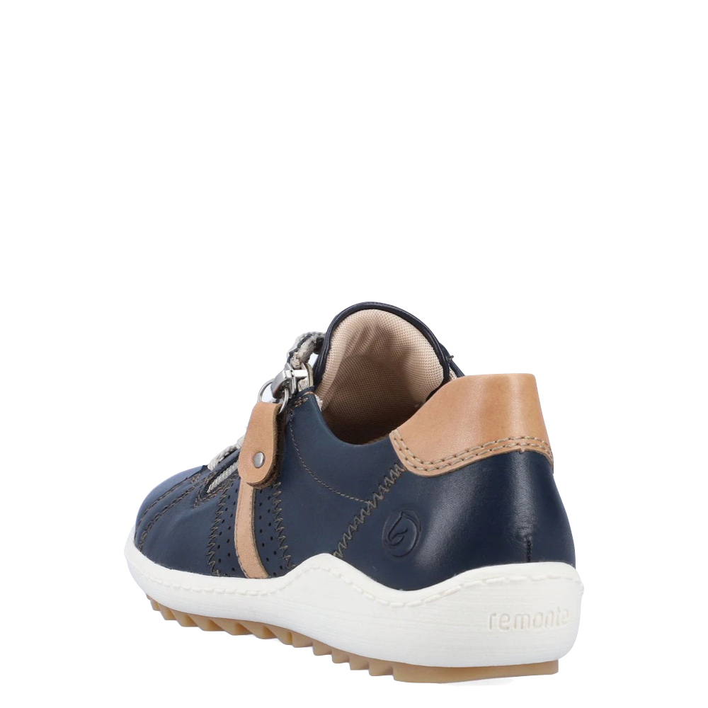 Heel view of Remonte Liv 32 Lace Sneaker for women.