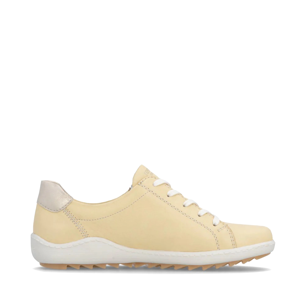 Side (right) view of Remonte Liv 32 Side Zip Lace Sneakers for women.