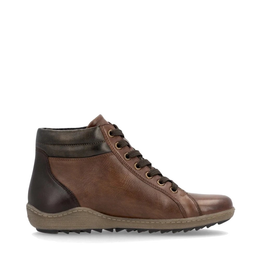 Side (right) view of Remonte Liv 58 Mid Side Zip Waterproof Boot for women.