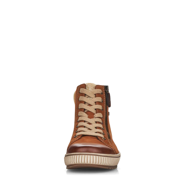 Remonte Women's Maditta 70 Waterproof Side Zip Lace Boot in Brown