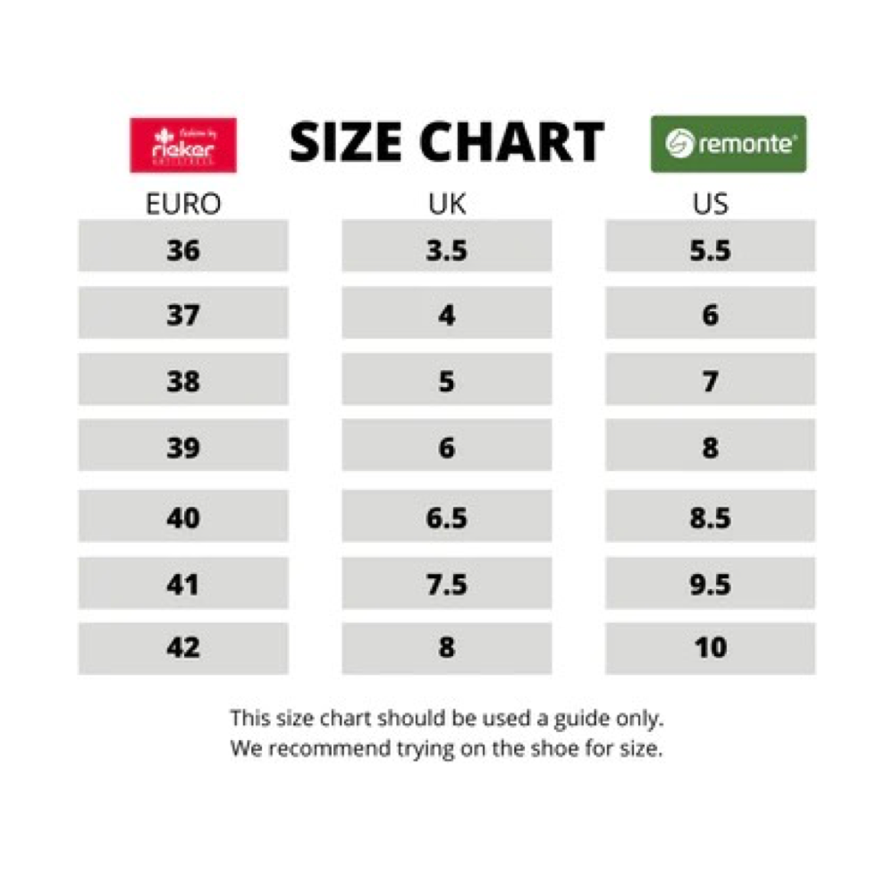 Remonte sizing chart. 