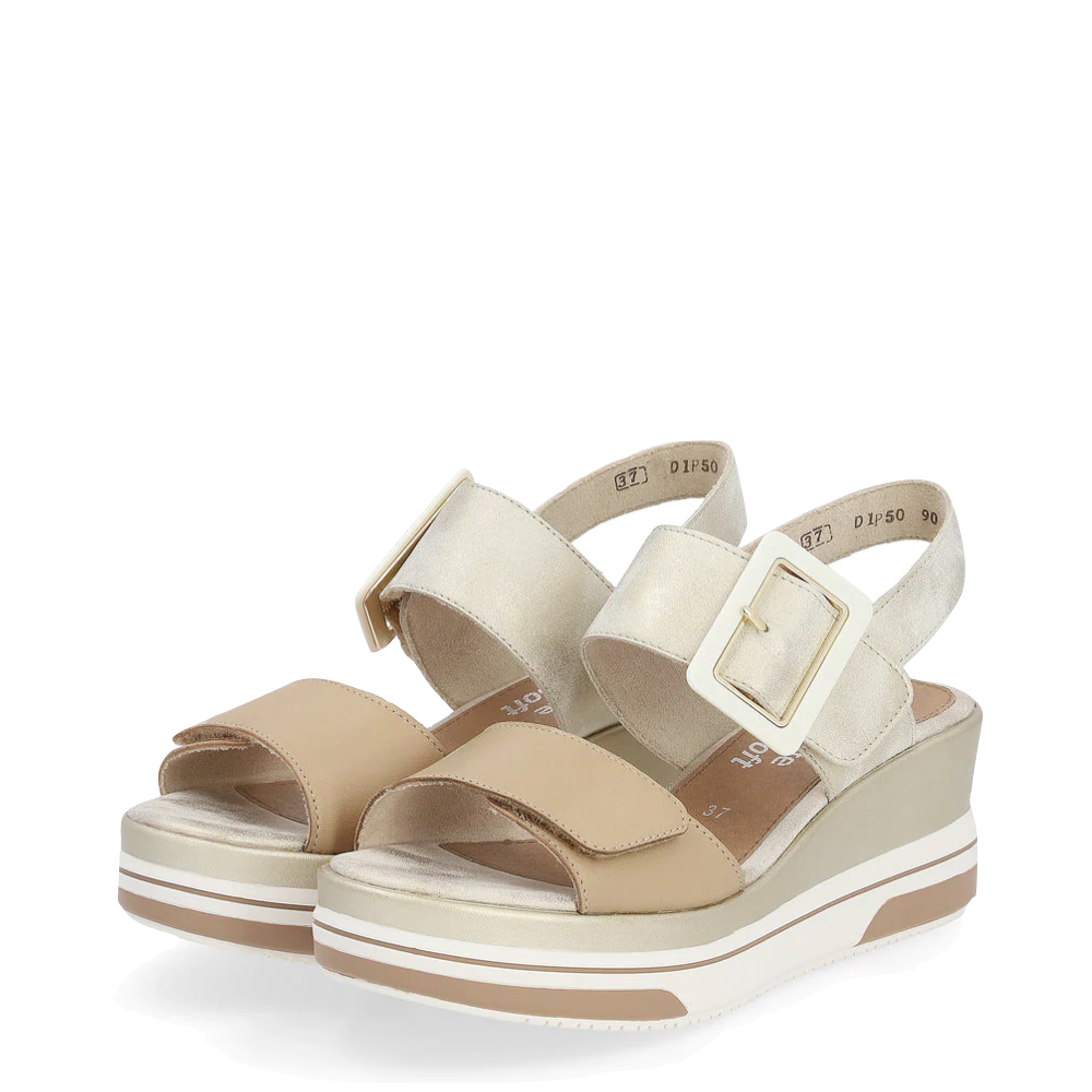 Toe view of Remonte Sabine 50 Wedge Sandal for women.