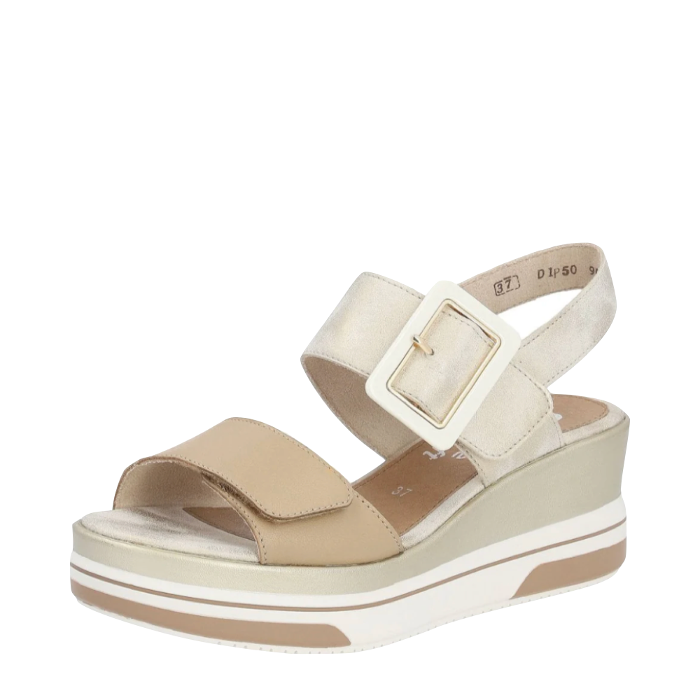 Toe view of Remonte Sabine 50 Wedge Sandal for women.