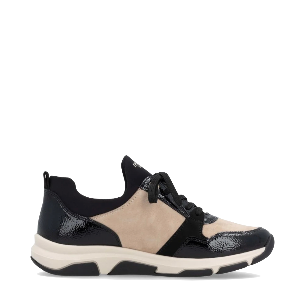 Side (right) view of Remonte Soraya 02 Side Zip Lace Sneaker for women.