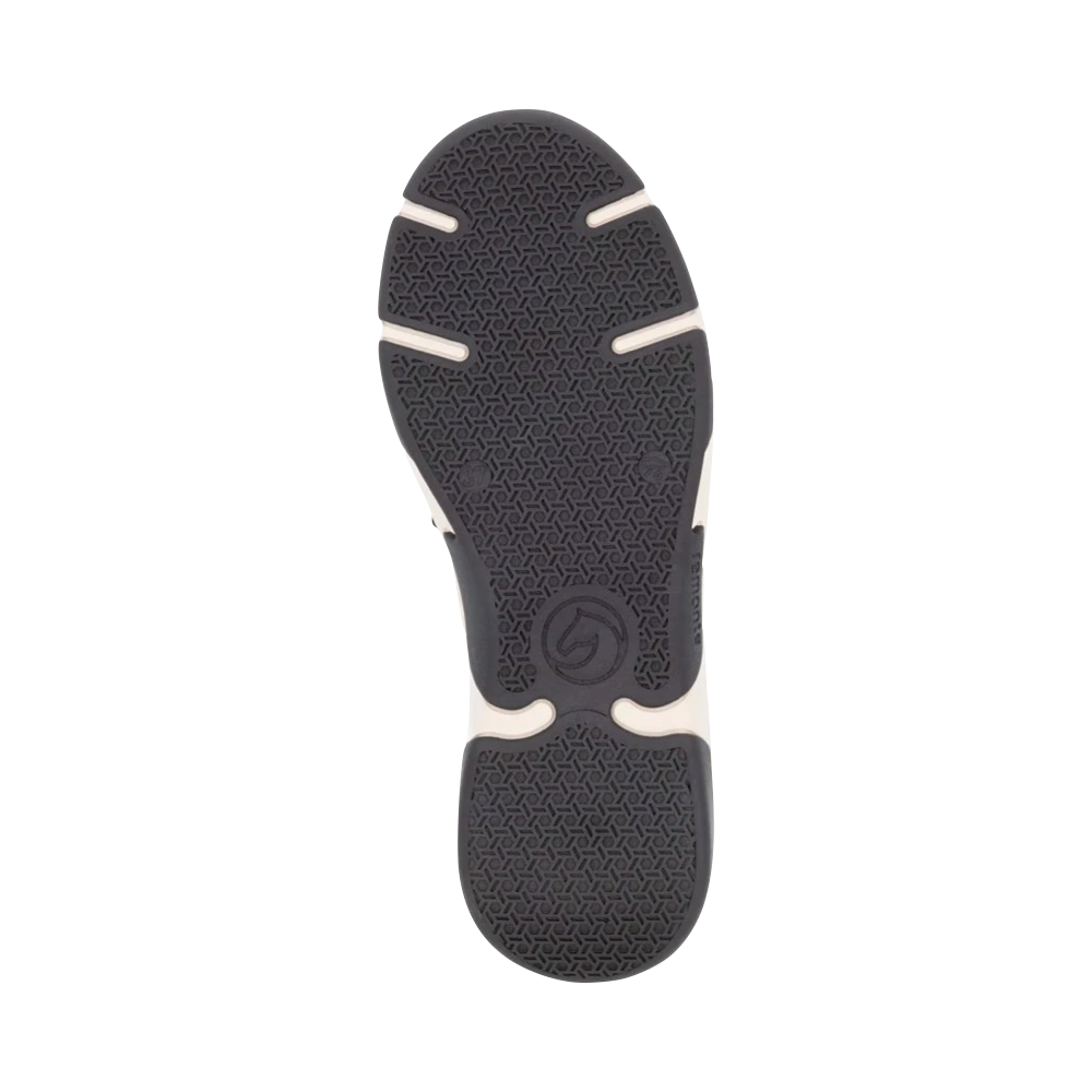 Bottom view of Remonte Soraya 02 Side Zip Lace Sneaker for women.