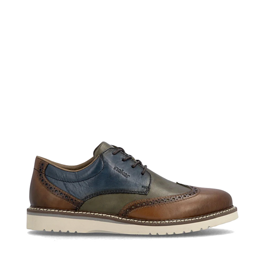 Side (right) view of Rieker Alan 04 Wing Tip for men.