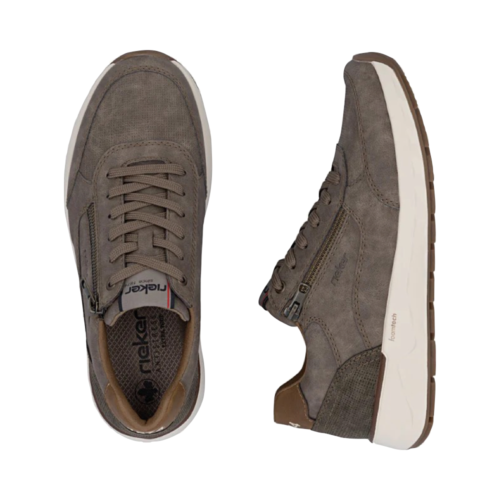 Top-down and side view of Rieker Bruce 04 Sneaker for men.
