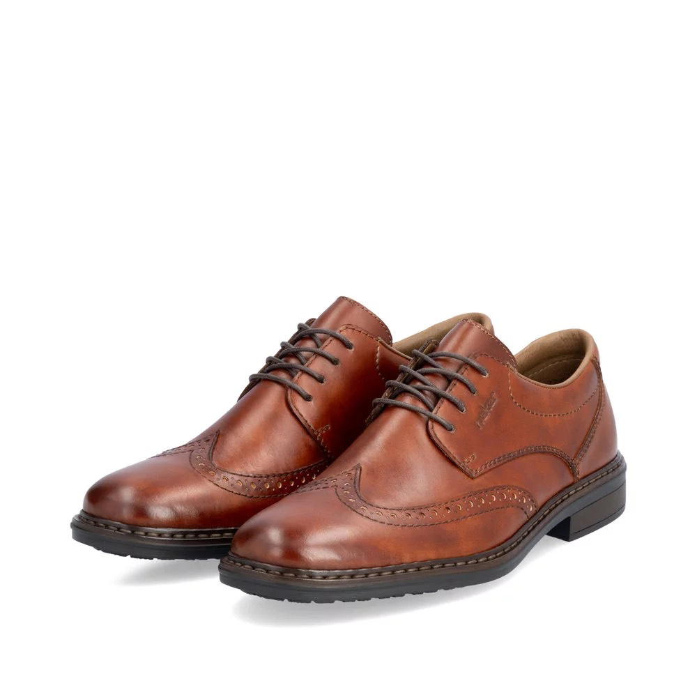 Mudguard and Toe view of Rieker Dustin 20 Wingtip Lace Shoe for men.