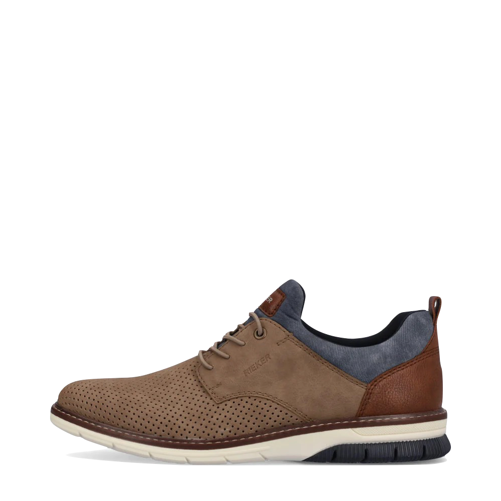 Side (left) view of Rieker Dustin 50 Perfed Lace Shoe for men.