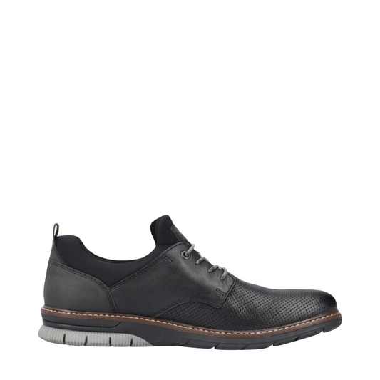 Side (right) view of Rieker Dustin 50 Perfed Shoe for men.