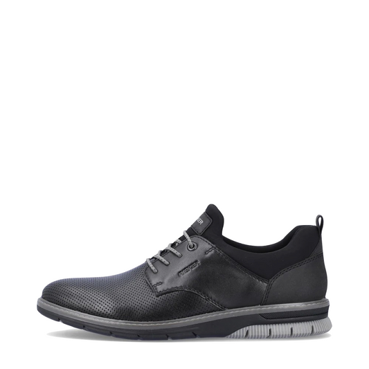 Side (left) view of Rieker Dustin 54 Bungee Dress Shoe for men.