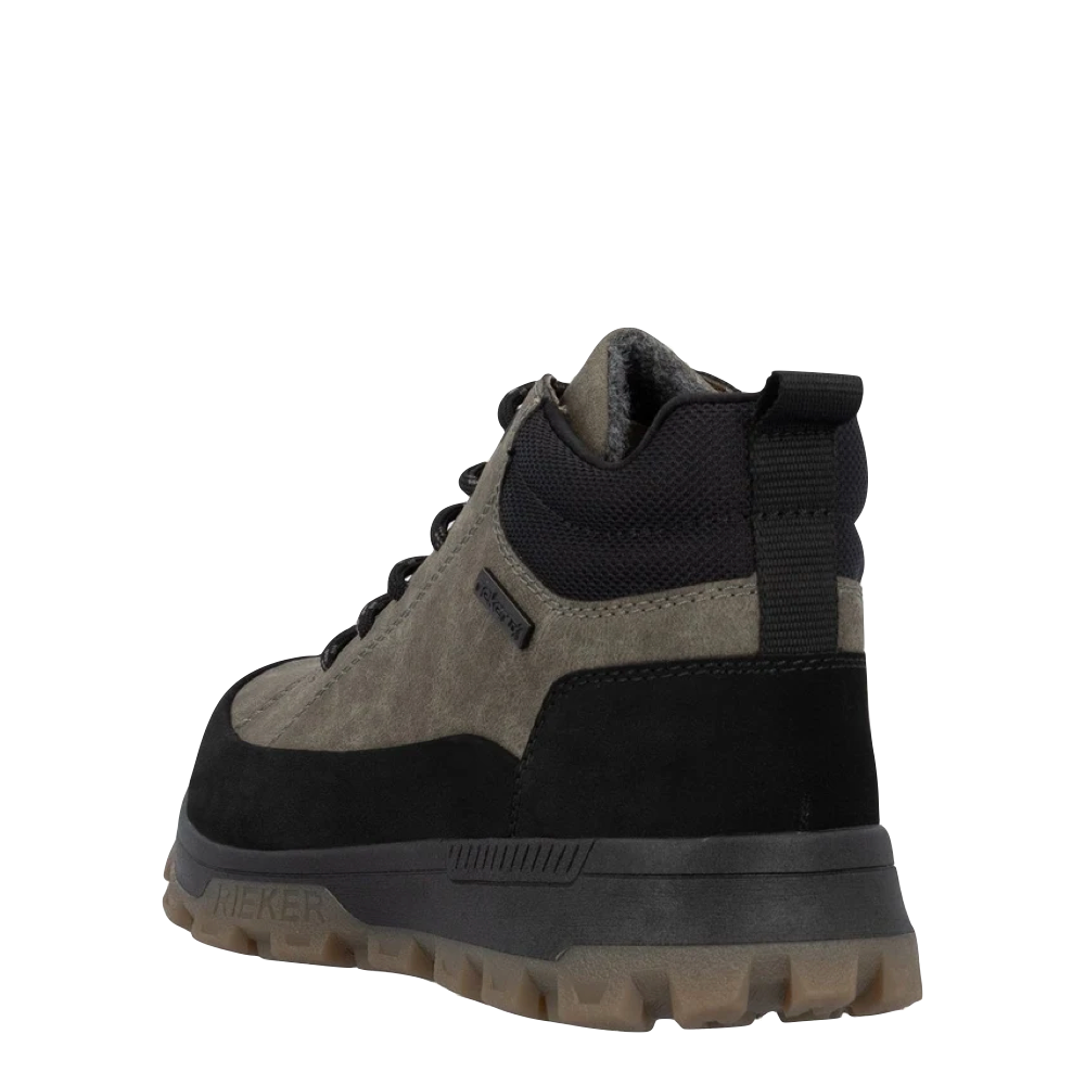 Heel view of Rieker Finn 08 Waterproof Hiker Boot for men.