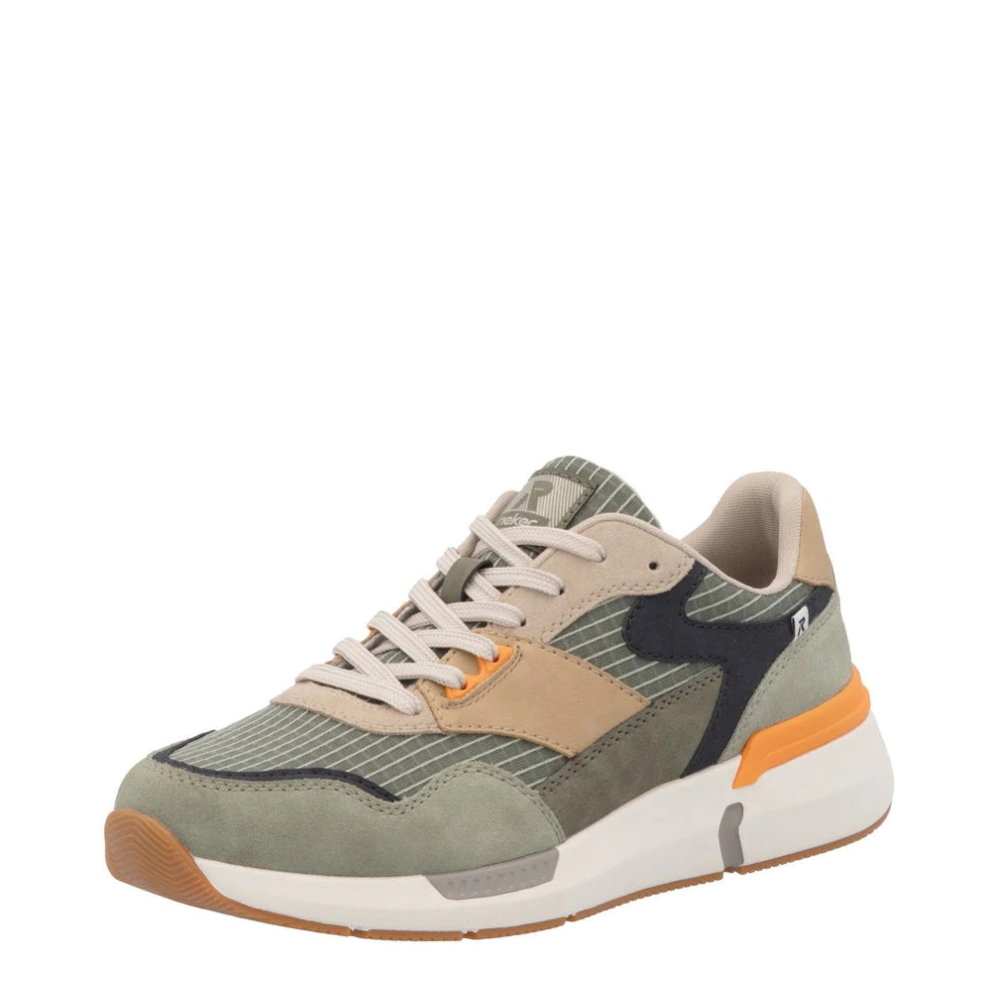Mudguard and Toe view of Rieker Justus 02 Sneaker for men.