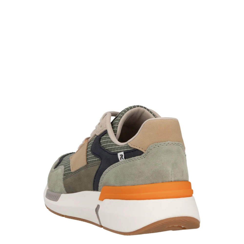 Heel view of Rieker Justus 02 Sneaker for men.